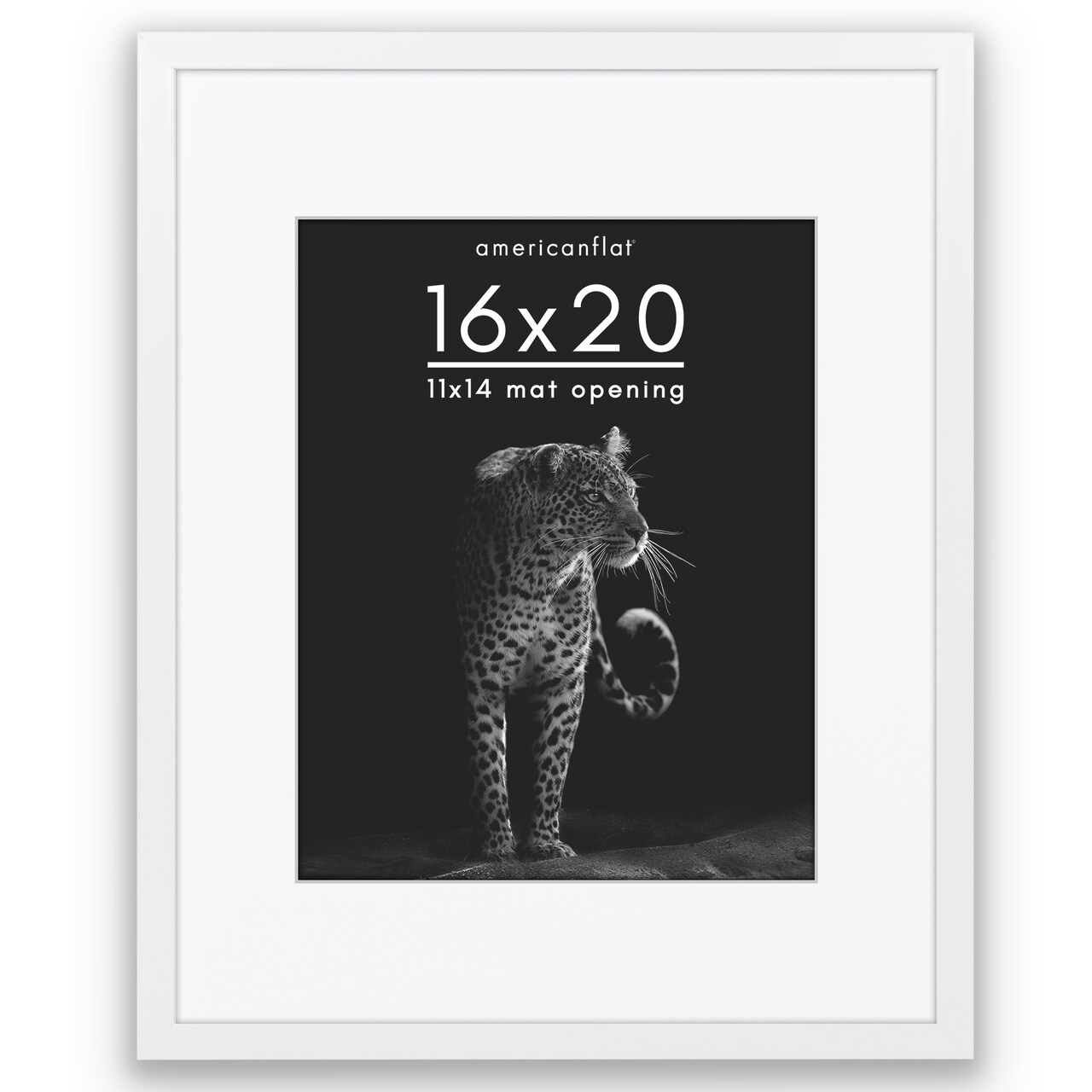 Americanflat Gallery-Style Picture Frame with Mat - Showcase Artwork, Prints, and Photos - Shatter Resistant Glass - Hanging Hardware with Drywall Anchor